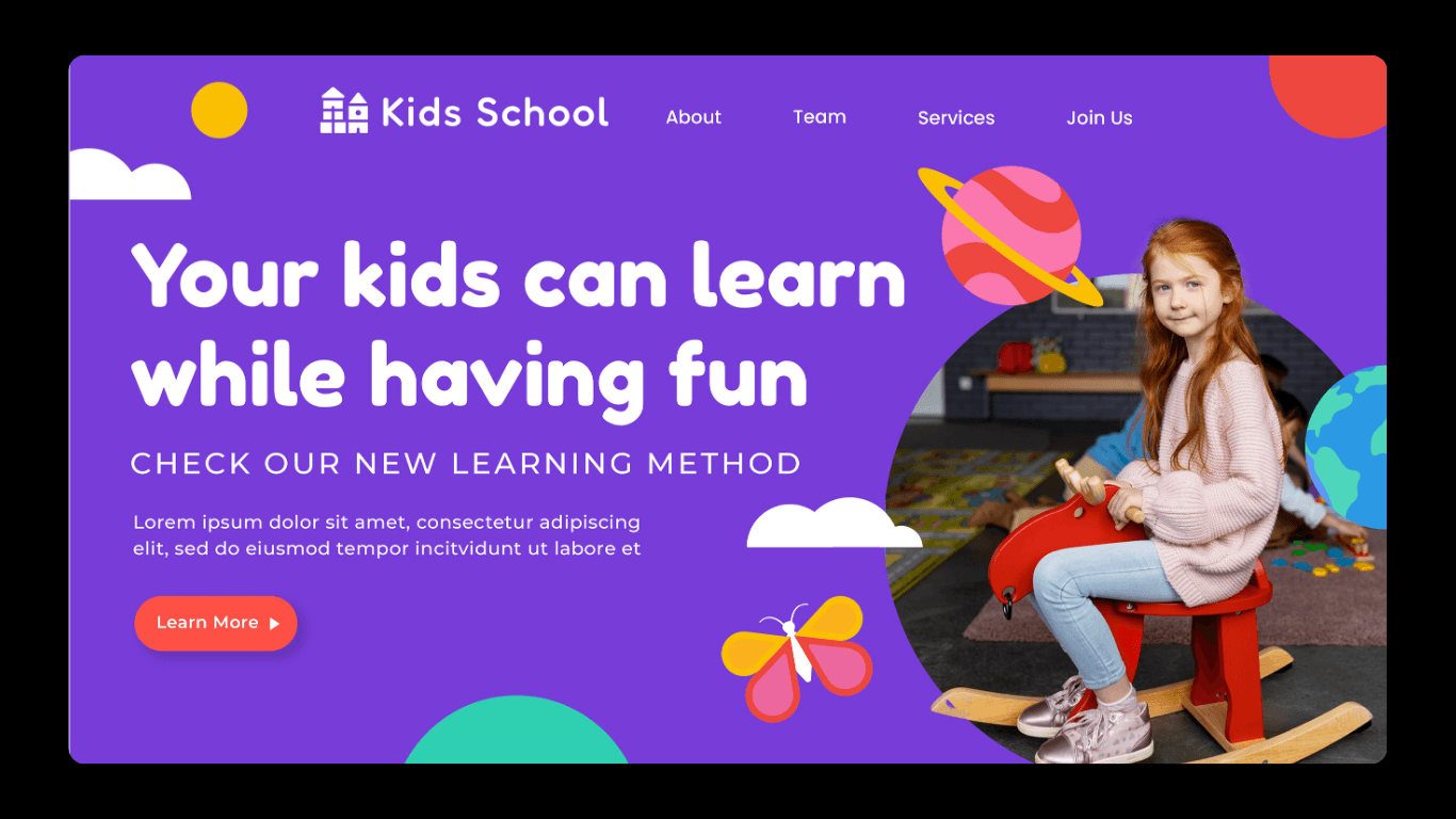 Kids school website developers